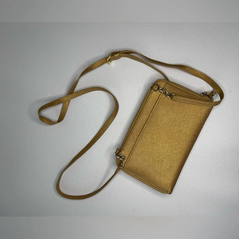 HOBO Bag The Original Gold Crossbody Leather Purse